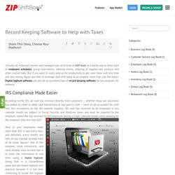 Record Keeping Software to Help with Taxes - Zip Shift Book
