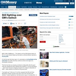 Record GM profit rekindles bailout debate - Feb. 16