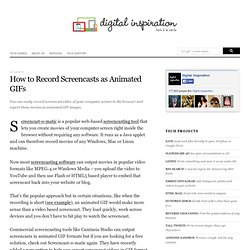 How to Record Screencasts as Animated GIFs