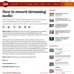 How to record streaming audio