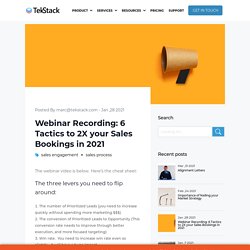 Webinar Recording: 6 Tactics to 2X your Sales Bookings in 2021