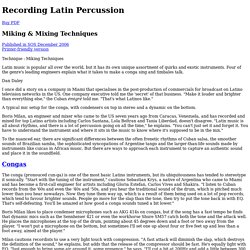 Recording Latin Percussion