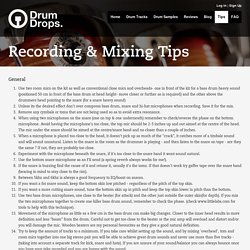 Tips on Drum Recording & Mixing