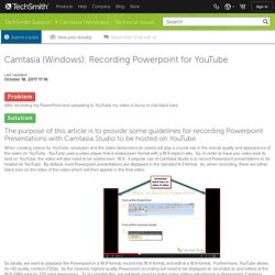 Camtasia (Windows): Recording Powerpoint for YouTube – TechSmith Support