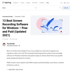 12 Best Screen Recording Software for Windows - Free & Paid