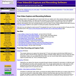 Free Video Capture and Recording Software