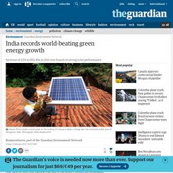 India records world-beating green energy growth