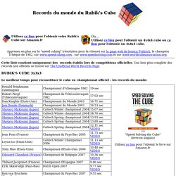 Records du monde du Rubik's Cube