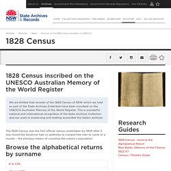 Records of the 1828 Census inscribed on UNESCO
