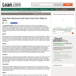 How Non-Recourse Loan Laws Vary from State to State - loan.com