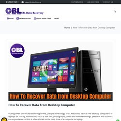 How To Recover Data from Desktop Computer