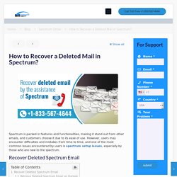 Recover Deleted Spectrum Email