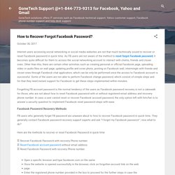 How to Recover Forgot Facebook Password?