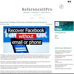 Check Out The Ways To Recover Facebook Account Password