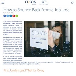 How to Recover from a Job Loss