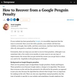 How to Recover from a Google Penguin Penalty