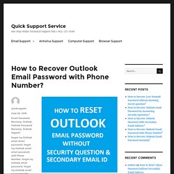 How to Recover Outlook Email Password with Phone Number?