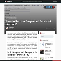How to Recover Suspended Facebook Account?