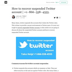 How to recover suspended Twitter account
