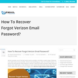 Recover Forgot Verizon Email Password