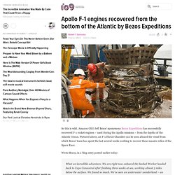 Apollo F-1 engines recovered from the bottom of the Atlantic by Bezos Expeditions