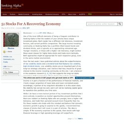 51 Stocks For A Recovering Economy