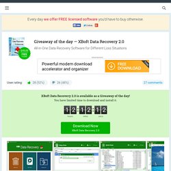 20190307064217 # XBoft Data Recovery 2.0 - Gratuit du 2018/08/15-10h00 au 2018/08/16-10h00 (heures France) - All-in-One Data Recovery Software for Different Loss Situations - Enregistré !