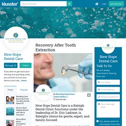 Recovery After Tooth Extraction