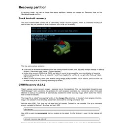 Recovery partition