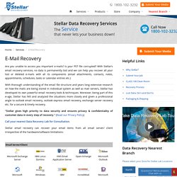 E-Mail Recovery services to recover deleted, corrupted or lost emails