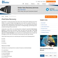 iPad Data Recovery Services in India - Stellar Data Recovery