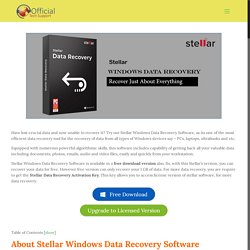 Stellar Windows Data Recovery Software Reviews - Free Download