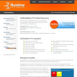 Data Recovery Software Products - Runtime Software Products