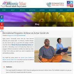 Recreational Programs: Achieve an Active Social Life