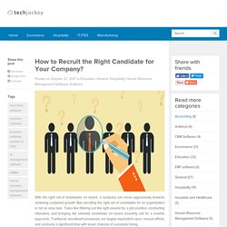 How to Recruit the Right Candidate for Your Company?