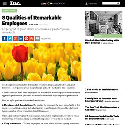 8 Qualities of Remarkable Employees