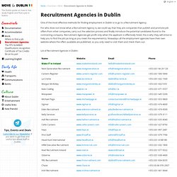 Recruitment Agencies in Dublin - The Dublin Guide
