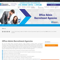 Admin Recruitment Agencies - Office Recruitment Agencies