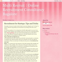 Recruitment for Startups: Tips and Tricks