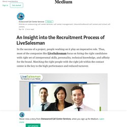 An Insight into the Recruitment Process of LiveSalesman