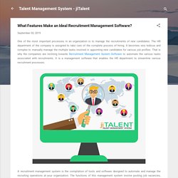 What Features Make An Ideal Recruitment Management Software?