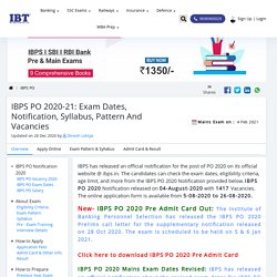 IBPS PO Result, Exam Date, Eligibility & Pattern