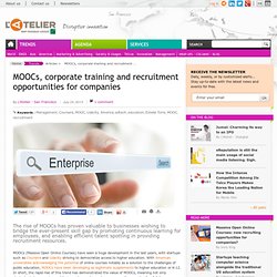 MOOCs, corporate training and recruitment opportunities for companies