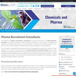 Pharma Recruitment Consultants - Hire Pharmaceutical Recruiters