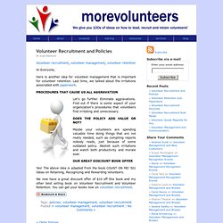 Volunteer Management, Volunteer Recruitment, Volunteer Recognition Blog