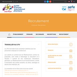 Recrutement recruitment lycée français international de Vientiane
