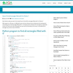 How to Find all rectangles filled with 0 in Python ? - JIQA - Jobs Interview Q&A