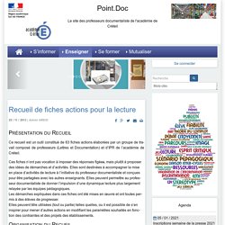 Recueil de fiches actions pour la lecture - [Point.Doc]