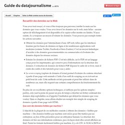 Recueillir des données sur le Web