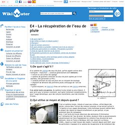 E4 - La récupération de l’eau de pluie